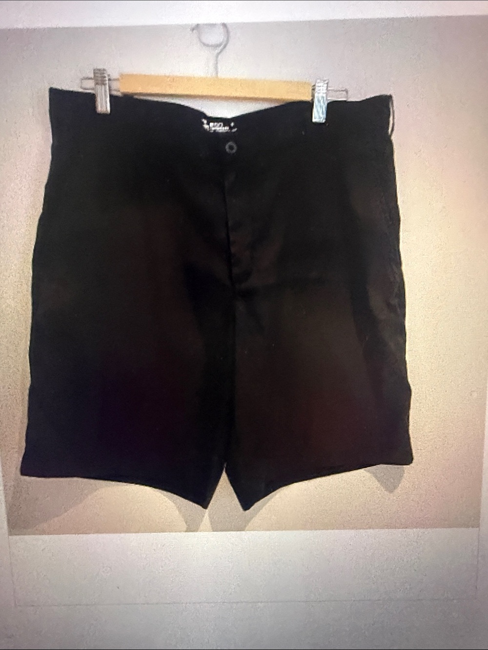 Nike Go Tour Performance Men Black Flat Front Pockets Golf Shorts Size 34